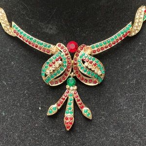 Bollywood Indian Pakistani jewelry set kundan polki choker necklace earrings